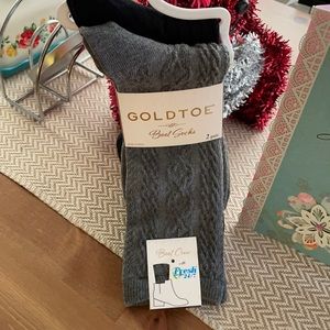 Gold toe boot crew socks NWT 2 pair